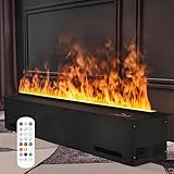 Flammes multicolores vibrantes : équipée d'un écran RVB multicolore, notre cheminée électrique vous permet de choisir parmi une large gamme de flammes et de paramètres. Personnalisez votre expérience en ajustant l'intensité lumineuse et la taille de la flamme à l'aide de boutons tactiles pratiques ou de la télécommande incluse.