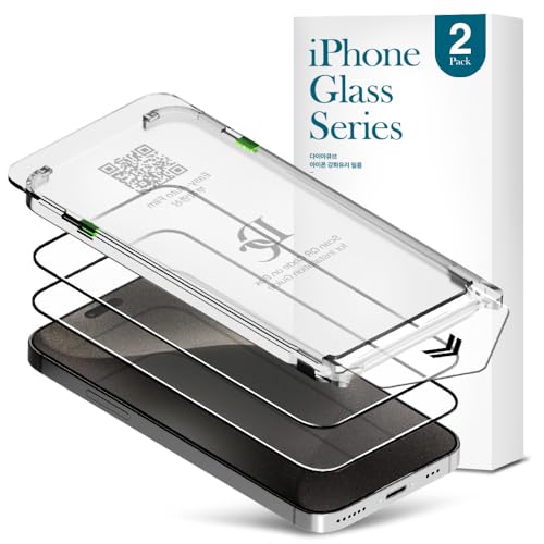 Film protecteur écran verre iPhone 15 Pro Max x2 avec kit d'installation facile sans bulles