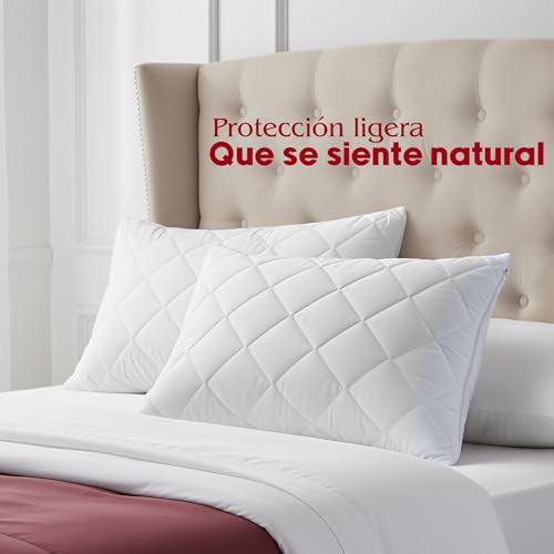 Miniatura 5 de Utopia Bedding Protectores De Almohada 50x75 Cm, Paquete De 4 Fundas De Almohada Acolchadas Con Cremallera, Funda De Almohada De Microfibra Suave Y Transpirable Blanco