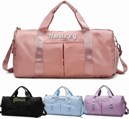 Personalized Duffle Bag Custom Embroidered Gym Bag with Name for Sports, Travel, Dance, Bridesmaid Gifts