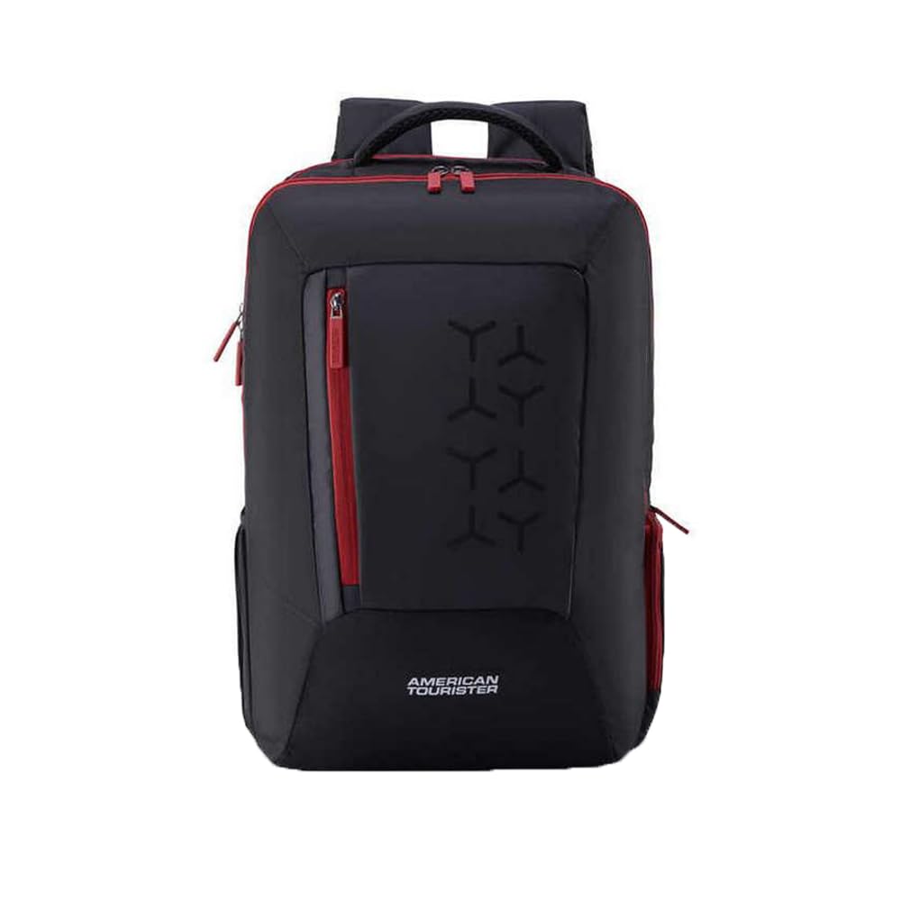 american tourister Sigma 3.0 Style 01, 33.5L Volume Office 5 Compartment Laptop Backpack with Front Organizer and Spacious Interiors for Unisex - Black-picture-37