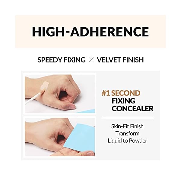 LUNA Long-Lasting Fixing-Fit Tip Concealer (#01 Vanilla) Korean Makeup, Buildable Coverage & Semi-Matte Finish, Under Eye & Dark Circles with High Adherence, 0.26 Oz