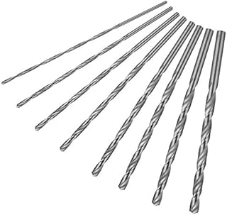 Winkwinky 8 Pcs 200mm Extra Long Twist Bits Set, 4mm 4.2mm 4.5mm 5mm 5.2mm 6mm 8mm 10mm HSS Straight Shank Drill Kit, Cutting Drilling Tool for Aluminum Wood