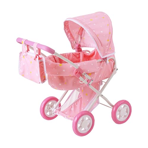 Olivia's Little World Cochecito Silla De Paseo Plegable para Muñecas Rosa OL-00011