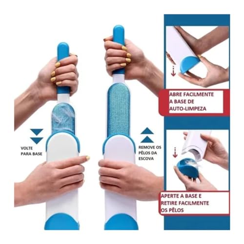 Escova Tira Pelos Roupas Sofá Carpete Mesa Removedora de Pelos de gatos e cachorros - cores sortidas