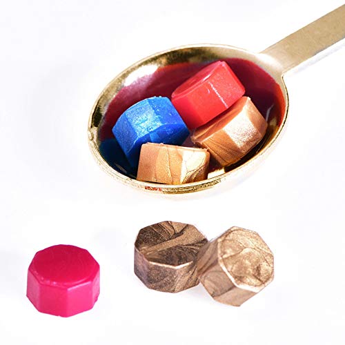 200 Pieces Sealing Wax Beads Sticks With 3 Pieces Tea Candles And 1 Piece Wax Melting Spoon For Wax Stamp Sealing (Mixed Color) #TOP1