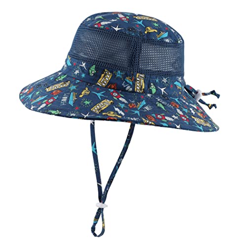 Image of Home Prefer UPF50+ Wide Brim Sun Hat Boys Girls Sun Protection Hat Zoo Beach Swim Safari Bucket Hat for Baby Toddler Kid
