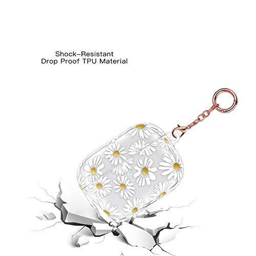 Airpods Pro Case Clear Tpu Yomplow Compatible With Airpod Pro Cover Protective Case Cute Girls With Keychain Women For Apple Airpods Pro Charging Skin - White Daisy #TOP5