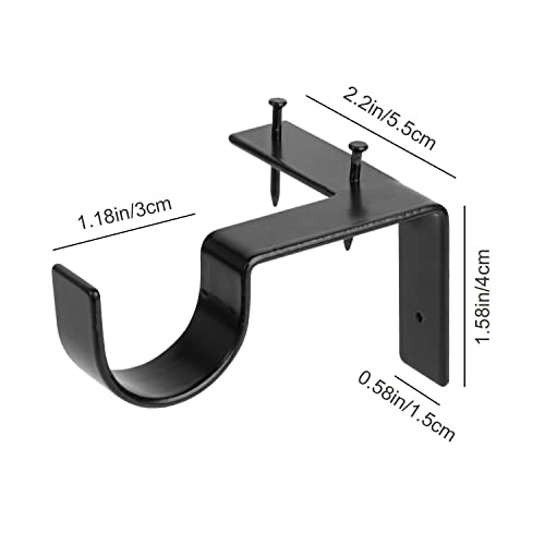 Lucaidian 8PCS Modern Metal Curtain Rod Holders for Window Frame Decor, Perfect for Living Room and Kitchen by Lucaidian - Image 2