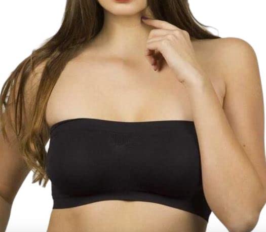 Image of Gozzby Womens & Girls Full Coverage Stylish Bandeau Non Padded Cotton Seamless Tube Bra