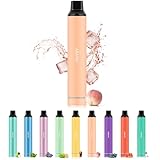 ARASHI 電子タバコ 使い捨て 禁煙パイポ 5000回吸引可能 大容量 ピーチアイス 持ち運び 使い捨てベイプ 爆煙 水蒸気タバコ ニコチン・タールなし