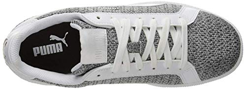 PUMA Puma Men's Smash Knit Sneaker, White White, 4 M US