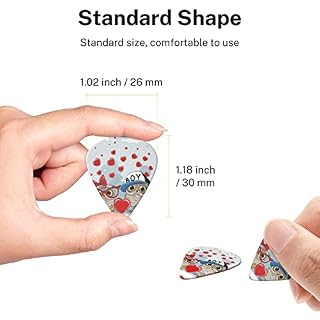 Lot de 6 médiators mignons en forme de chouette pour guitare acoustique, guitare électrique, basse, ukulélé – fins… - Les Beatles, Paul McCartney, John Lennon, RIngo Starr, George Harrison Lot de 6 médiators mignons en forme de chouette pour guitare acoustique, guitare électrique, basse, ukulélé - fins… – Image 7