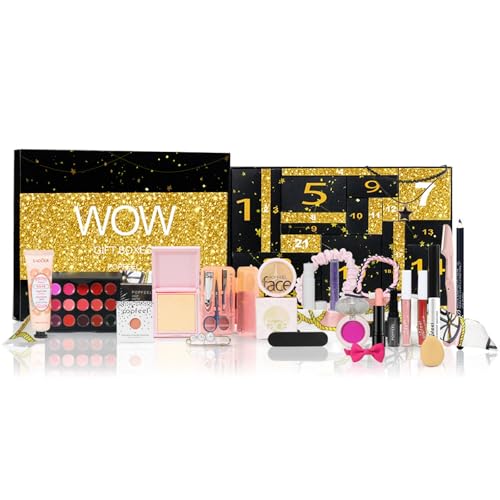 FantasyDay Juego de Maquillaje Xmas All in One Makeup Gift Set Incluye Corrector Camuflaje, Brillo de Labios, Brochas, Mascara, Blush, Sombra de Ojos, Delineador - Belleza Cosmético pour Cara y Labio