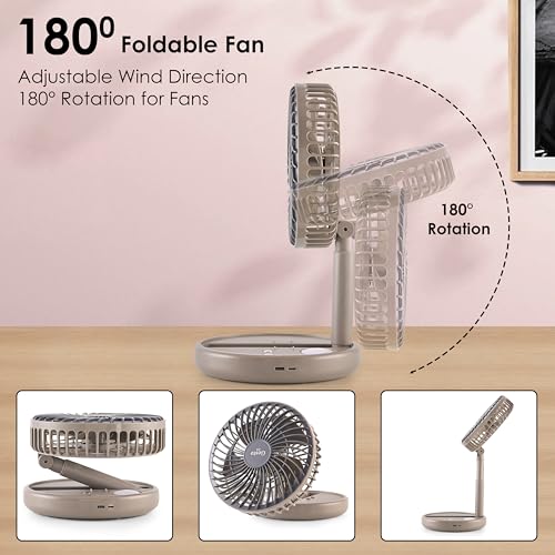 Gesto Rechargeable Table Fan with Power Display - Image 3