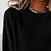 Women Crewneck Oversized Corduroy Sweatshirt Long Sleeve Casual Pullover Tops Spring Fashion Clothes Outfits Black