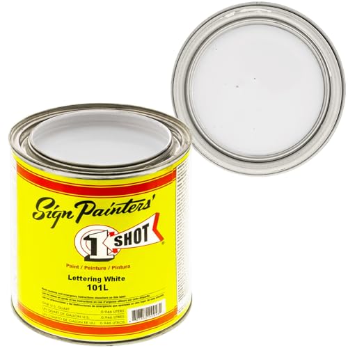 1 Shot Lettering Enamel Quart Lettering White