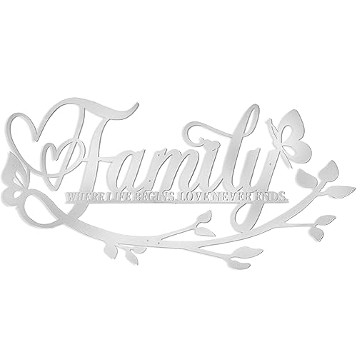AUHOKY Family Where Life Begins Love Never Ends Word Sign