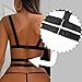 NewBull Damen Body Harness BH Mode Durchgehender Mesh Bodysuit mit Verstellbaren Breiten Trägern Punk Cut Out Harness Körper Voll Riemchen Dessous Damen Harness Strappy