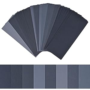 88 vellen nat en droog schuurpapier, 400 tot 7000 grit schuurpapier assortiment, 9 x 3,6 inch schuurpapier voor hout, meubelafwerking, muur, metaal, auto-polijsten, schuurblokschuurmachine