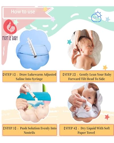 Image of Syringe Nasal Irrigator,10ml Nasal Irrigator Portable Infant Nose Cleaner Nose Aspirator for Baby Fast All Natural Relief-Nasal Irrigation /Nasal Spray（Pink）