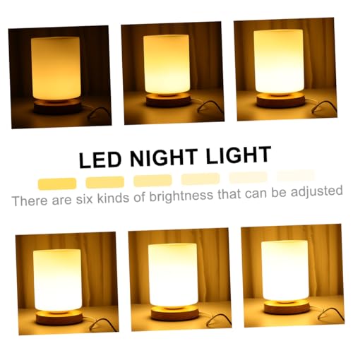 Lámpara de Mesa Cilíndrica con Luz LED Ajustable y Carga USB miniatura 5