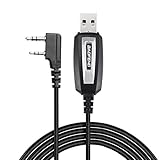 Baofeng USB Programming Cable CH340 Chip for GMRS Radio Two Way Radio Baofeng UV-5R BF-F8HP GT-3TP BF-R3 BF-888S BF-82HP UV-9S Handheld ham Radio transceiver with Driver CD (Black-CH340)