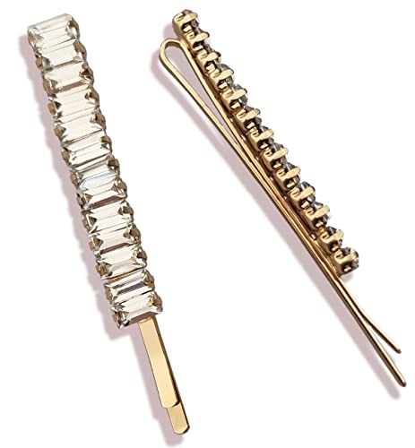5Pcs Crystal Hair Pins Metal Rhinestone Bobby Pins Sparkly Glitter Hair Clips Hair Barrettes Crystal Bridal Hair Pins Hair Accessories For Women Girls Hair Decoration #TOP6