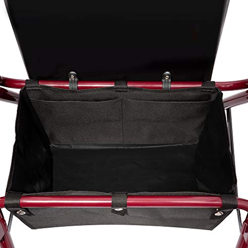 Extra Large Walker Underseat Bag - Rollator Accessories - Under Seat Storage Pouch (Black)