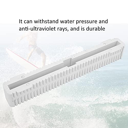 NOENNULL 8 Inch Lightweight Surfboard Fin Box PVC Longboard Wakeboard Fin Box Big Tail Rudder Slots (White)