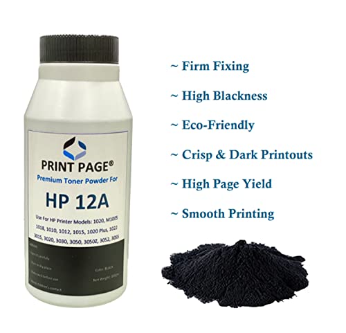 Image of Ultra Dark Toner Powder for Use in 12A, 15A, 49A, 53A, 55A, 28A, 26A, 05A, 280A, 79A, 16A, 11A, 51A, 64A, FX9, 103, 703, 903 (Pack of 4)