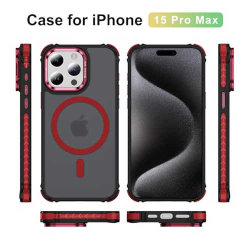 Coque fine iPhone 15 Pro Max antichoc de qualité militaire noire