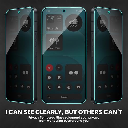 Image of ArmourPro Anti-Spy Privacy Tempered Glass for Nothing Phone (4A) Pro - Anti Peeping Screen Protector, Edge to Edge Full Coverage, 9H Hardness, Easy Installation Kit | Pack of 2