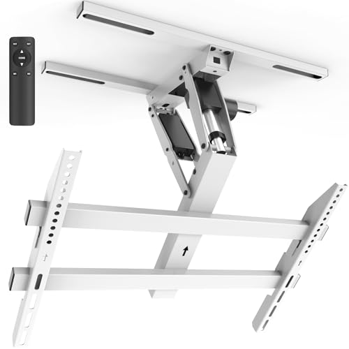 Electric Ceiling TV Mount with Remote for 32-70 inch Flat Curved Screen TVs