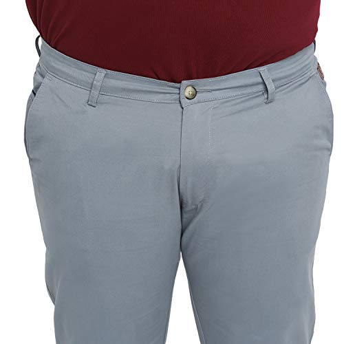 Image of Urbano Plus Men Mid Rise Cotton Regular Fit Casual Chino Pants Stretch