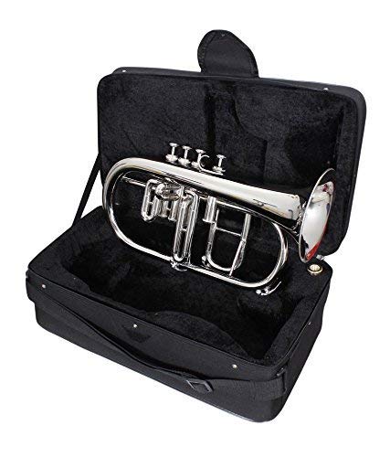 Flugelhorn Instrumento musical de latón de tono bajo para estudiantes intermedios con funda rígida acolchada