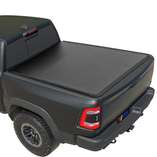 TOBEKIN Truck Bed Cover Soft Roll Up Tonneau Cover Compatible