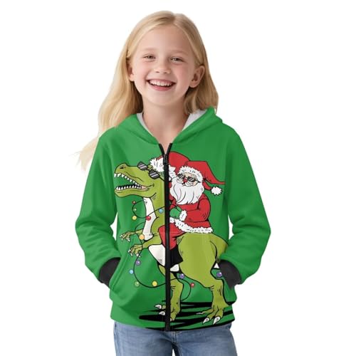 Long Sleeve Winter Hoodies for Kids Full Zip Up Hooded Sweatshirt Fleece Jackets for Boys Girls3
