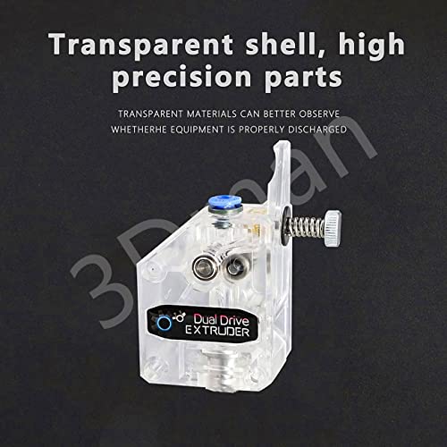 3DMAN Bowden Dual Drive Extruder Universal Geared Extruders for Ender 3 V2/Pro, Ender 3 Series, CR10 Series, Mega S, Tevo Tornado, Wanhao D9, Anet A8 E10, Prusa I3 and DIY 3D Printer - Transparent – Bild 6