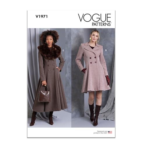 Vogue V1971H5 Misses' Coat in Five Lengths H5 (6-8-10-12-14), Multicolour, 6, 8, 10, 12, 14