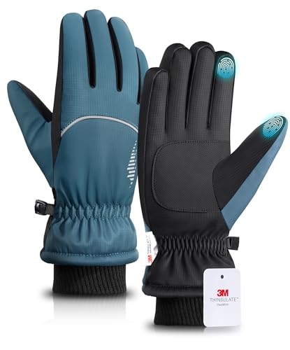 Rivmount Waterproof Touchscreen Winter Gloves - Blue M