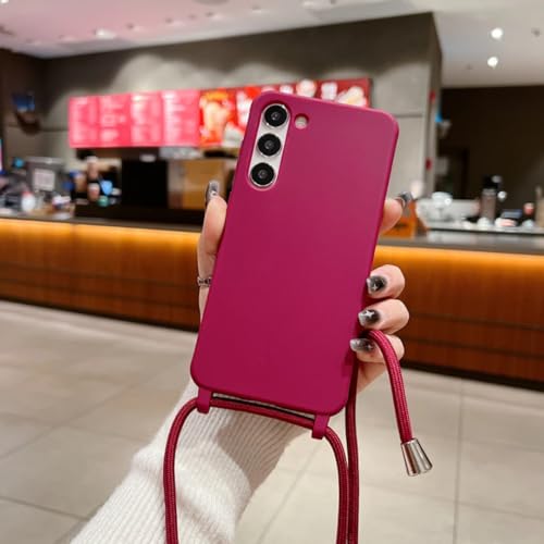 Protection Samsung A14 5G antichoc étui cordon rouge bordeaux