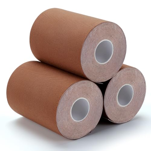 Image of 3 Pack Kinesiology Tapes, 4in x 5.5yd Sports Tape for Athletes | Water Resistant & Elastic for Muscle Support, Latex Free Cotton Pain Relief, Fits for Joints, Knee, Ankle, Shoulder, Wrist