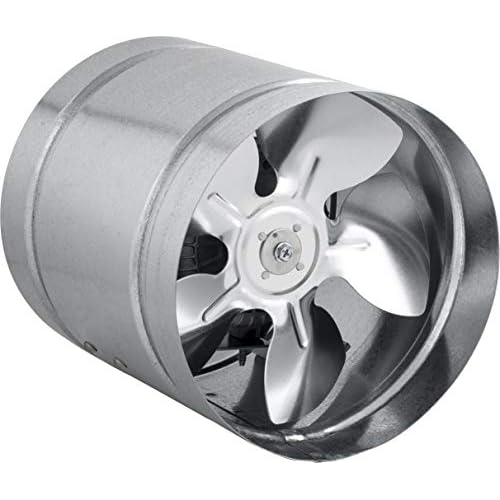 STAHL Axial Rohrlüfter Zuluft/Abluft Rohrventilator Lüfter. Größen wählbar: 150, 160, 210, 250, 315,350 mm. Gehäuse aus verzinktem Stahl. Kanallüfter für Dauerbetrieb. (aRwS-160mm; 185 m3/h)