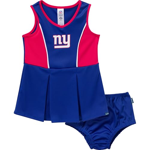 Gerber Toddler Girls' NFL Cheerleader Dress and Bloomer Set, Giants, 2T