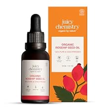 Juicy Chemistry - Certified Organic & 100% Natural Cold Pressed Carrier Oil w/Rosehip Seed Oil for Acne and Pigmentation Control 30ml