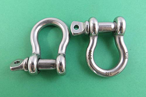 Chaîne en acier inoxydable 316 marine 7 mm avec maillons NACM et manilles de fixation - 5