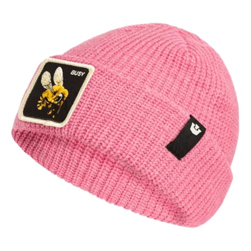 Bonnet rose Goorin Bros. contre le froid de l'hiver avec maille extensible
