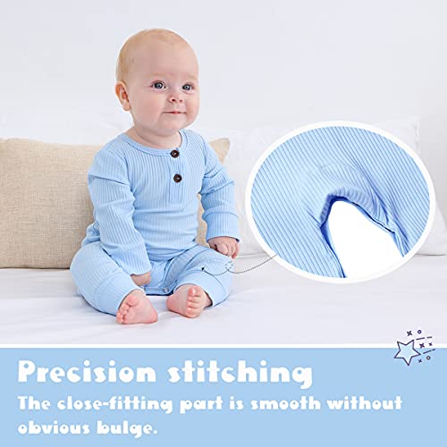 Newborn Baby Boy Girl One Piece Romper Jumpsuit Solid Ribbed Baby Boy Clothes Onesies Outfits4