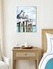 SUMGAR Ocean Wall Art Coastal Sea Bird Artwork Framed Prints Wall Decor Teal Beach Canvas Paintings for Bathroom Bedroom Living Room Decor 30x40cm #4